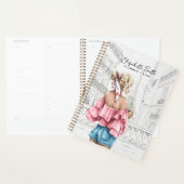 Mode jong meisje met koffie in Parijs Planner (Display)