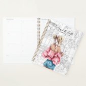 Mode jong meisje met koffie in Parijs Planner (Display)