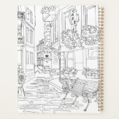Mode jong meisje met koffie in Parijs Planner (Achterkant)