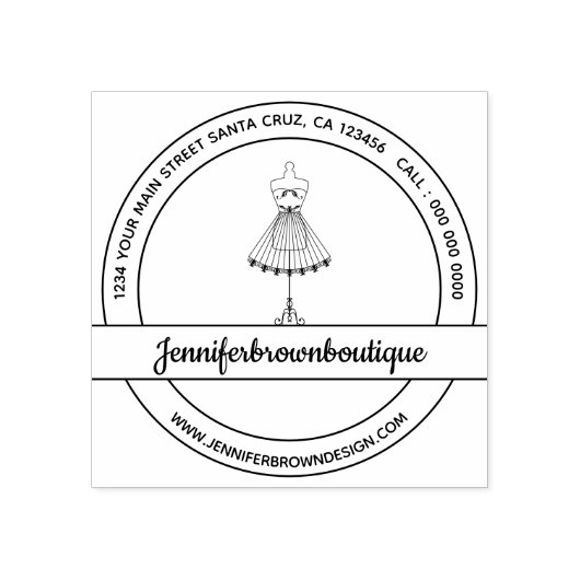 Mode Jurk Paspop Naaien Rubberstempel (Afrduk)