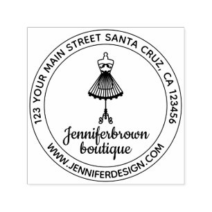 Mode Jurk Pop Simpele Kleermaker Logo Zelfinktende Stempel