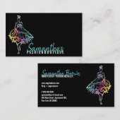 Mode jurk schets zwarte boutique visitekaartje (Voorkant / Achterkant)