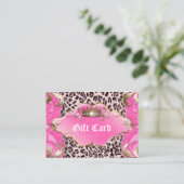 Mode juwelen Gift Certificate Leopard Lace Pink Kortingskaartje (Staand voorkant)