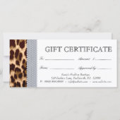 Mode juwelen Gift Kaart Leopard (Achterkant)