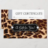 Mode juwelen Gift Kaart Leopard (Voorkant / Achterkant)