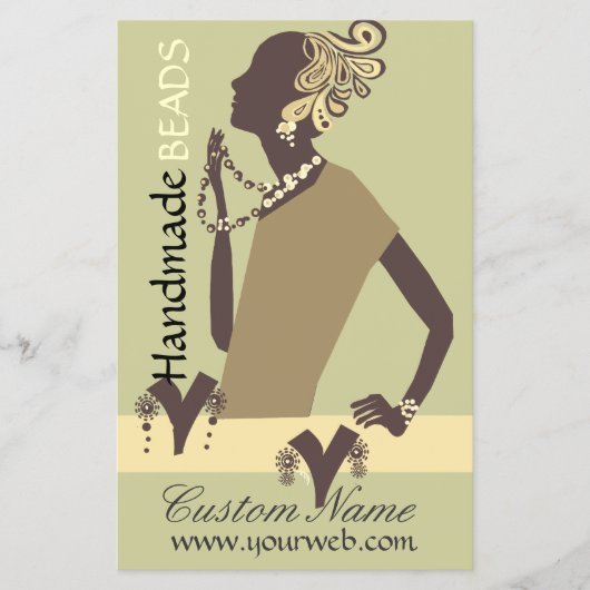 Mode Juwelen Model Moderne Vrouw Kralen Flyer (Voorkant)