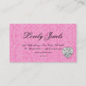 Mode juwelen op parelhoes Zebra Visitekaartje (Achterkant)