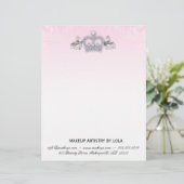 Mode juwelen salon Letterhead kroonroze Briefhoofd Sjabloon (Staand voorkant)