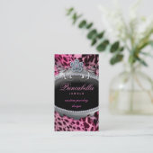 Mode juwelen Visitekaartje Bloem lak roze (Staand voorkant)