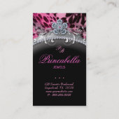 Mode juwelen Visitekaartje Bloem lak roze (Achterkant)