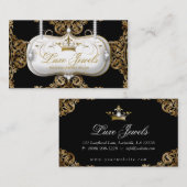 Mode juwelen Visitekaartje Elegant Crown (Voorkant / Achterkant)