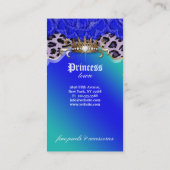 Mode juwelen Visitekaartje Leopard Lace Blue (Achterkant)