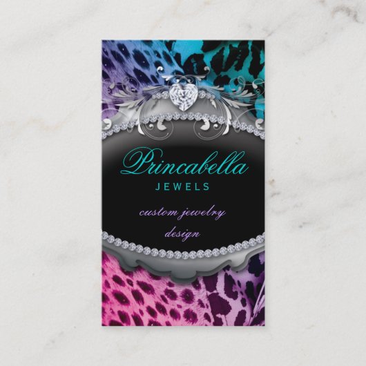 Mode juwelen Visitekaartje Retro Leopard PPB (Voorkant)