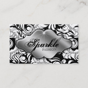 Mode juwelen Visitekaartjes Leaf Swirl Silver