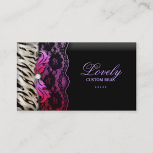Mode juwelen Zebra Lace Pink Red Visitekaartje
