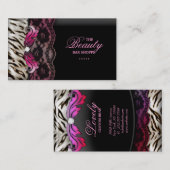 Mode juwelen Zebra Lace roze Visitekaartje (Voorkant / Achterkant)