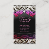Mode juwelen Zebra Lace roze Visitekaartje (Achterkant)
