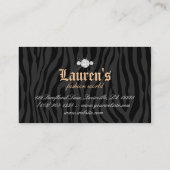 Mode juwelen Zebra Leopard Modern Gold Visitekaartje (Achterkant)