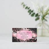 Mode juwelier Leopard Elegant Loyalty Card Visitekaartje (Staand voorkant)