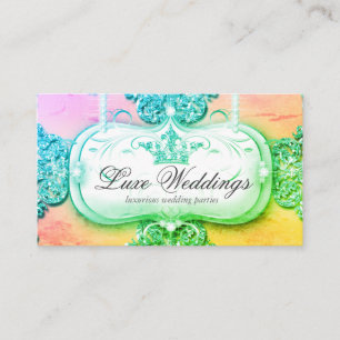 Mode juwelier Wedding Elegant Crown Glitter Busi Visitekaartje