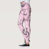 Mode, kalligrafie, Eiffeltoren, lippen Leggings (Links)