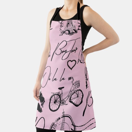 Mode, kalligrafie, Eiffeltoren, lippen Schort (Insitu)