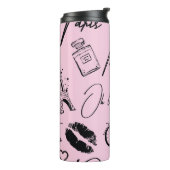 Mode, kalligrafie, Eiffeltoren, lippen Thermosbeker (Gedraaid links)