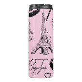 Mode, kalligrafie, Eiffeltoren, lippen Thermosbeker (Achterkant)