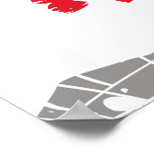 Mode, kalligrafisch Eiffeltoren patroon. Poster (Hoek)