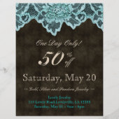 Mode Kant Flyer Blauw Bruin Leren Perzik (Achterkant)