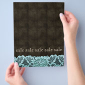 Mode Kant Flyer Blauw Bruin Leren Perzik (Hand)