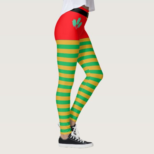 Mode Kerst Elf Gestreepte legging (Rechts)