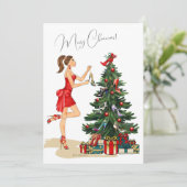 Mode kerstKaart (Staand voorkant)