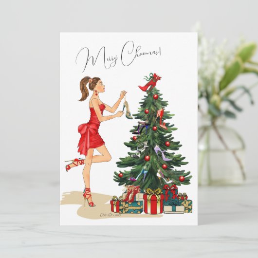 Mode kerstKaart (Staand voorkant)