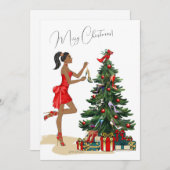 Mode kerstKaart Kaart (Voorkant / Achterkant)