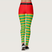 Mode Kerstmis Elf Striped leggings (Achterkant)