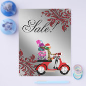 Mode kersttas met verkoophandtas met lade voor ker flyer (Enkel)