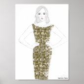 Mode ketch - gouden dress poster (Voorkant)