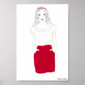 Mode ketch - rode rok poster (Voorkant)