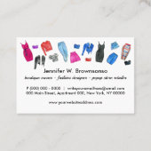 Mode Kleding Dress Boutique Store Retailer Visitekaartje (Achterkant)