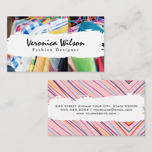 Mode kleding | ontwerper visitekaartje (Voorkant / Achterkant)
