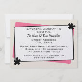 Mode Kledingruil Partij Zebra Print Dress Form Kaart (Achterkant)