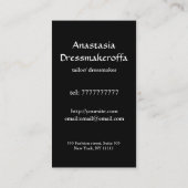 Mode kleermaker,  stijl visitekaartje (Achterkant)