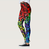 Mode Kleurexplosie verfvlek laatste plaat Leggings (Links)