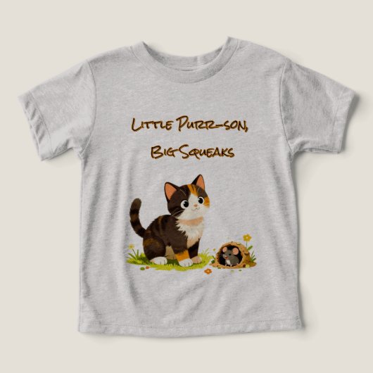 Mode Kleuterschool Kitten Muis T-Shirt (Design voorkant)
