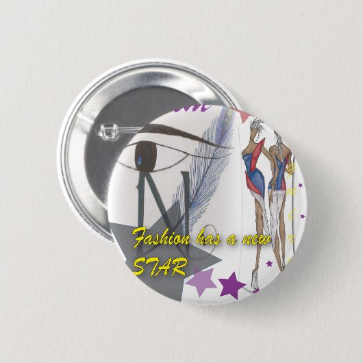 Mode knop ronde button 5,7 cm (Voorkant /achterkant)