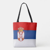 Mode Koel Servië-vlag Tote Bag (Achterkant)