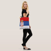 Mode Koel Servië-vlag Tote Bag (Op model)