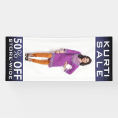 Mode Koerti - Aangepaste Indiase vrouwen Spandoek (Horizontaal)