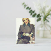   Mode Koffie halverwege de eeuw Visitekaartje (Staand voorkant)